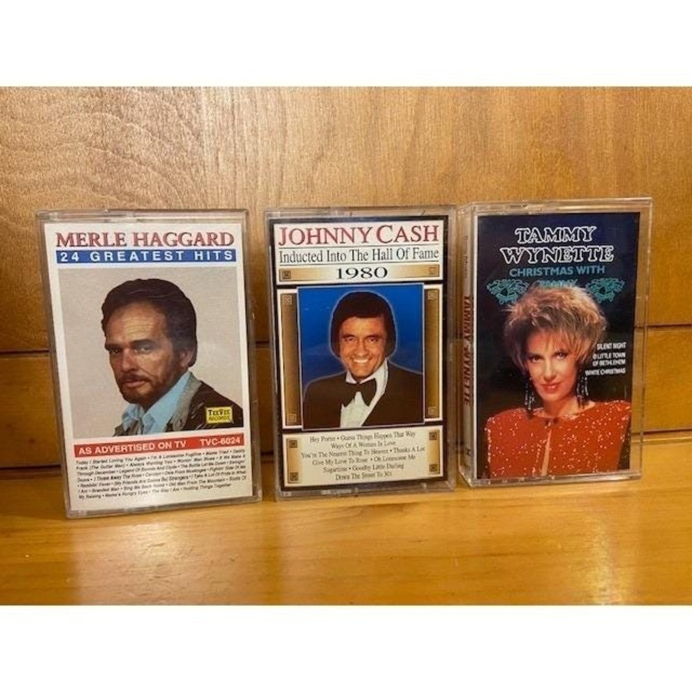 Merle Haggard Johnny Cash Tammy Wynette Cassette Tape Bundle Country Music Lot